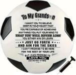 Moactiv Soccer Ball with Grandpa/Grandma to Grandson - I Love You' Print for Gift (with Pump),Grandson Gift