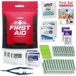 Go2Kits 54-Piece First Aid Kit, Basic Plus Emergency First Aid Kit for Home, Work & Travel, Red, 1000-Pack (RX350MAX)