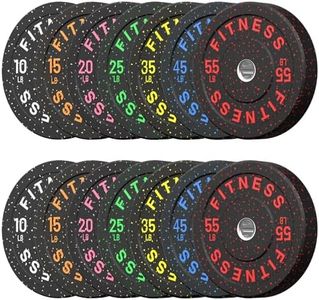 HANDBODE 2-Inch High-Bounce Bumper Plate, Olympic Weight Plates 410 lb Set