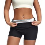 JBT Sauna Suit for Weight Loss Women: Thigh & Waist Trainer Shorts, Sweat Enhancing Workout Gear, Silver, X-Large