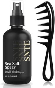SNTE Sea Salt Spray(100 Ml) (Frozz), Natural Finish Sea Salt Spray for Hair, Volumizes & Texturizes, Infused with Bhringraj, Vitamin E, Light with 1Pc Hair Styling Comb Wide Tooth Comb, Large Tooth Curl Comb Shark Teeth Hairstyle Tool