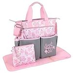 Crossbody Floral Pink Diaper Bag To