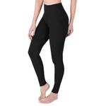 FUTURO FASHION High Waisted Leggings Buttery Soft Casual Leggings for Women Comfy Everyday Stretchy Non See Through Leggings for Women UK, S-XXL Black