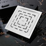 Mingle® Floor Drain | 304-Grade Stainless Steel Drain Jali | 6 x 6 inches | Floor Drainer with Cockroach Trap (Spidy, 6 x 6)