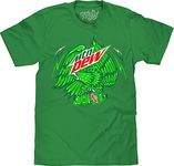 Tee Luv Men's MTN Dew Eagle Shirt - Mountain Dew Soda Logo T-Shirt (Green) (XL)