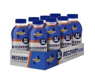 For Goodness Shakes Chocolate Flavour Recovery Drink, 15g Protein, Ready-To-Drink, Fat-Free, Packed With Essential Recovery Vitamin D, B12, Folic Acid & Niacin Protein Shake Drink, 248 Kcal, 8x435ml