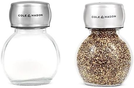 Cole & Mason Darlington Salt & Pepper Shaker Gift Set - Salt and Pepper Shakers - Home & Kitchen Accessories - Kitchen Essentials - Acrylic & Stainless Steel Shaker Set