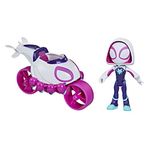 Hasbro Marvel Spidey and His Amazing Friends Ghost-Spider Action Figure and Copter-Cycle Vehicle, for Kids Ages 3 and Up