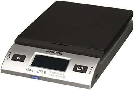 Accuteck S 86 lb All-in-One Silver Digital Shipping Postal Scale with Adapter (W-8260-86BS)