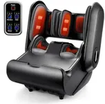 2 in 1 Shiatsu Foot Massager Machine, Foot and Calf Massager with Adjustable Heat, Deep Kneading Therapy, Vibration, Compression, for Plantar Fasciitis, Neuropathy, Gifts for Women Man, up to Size 14