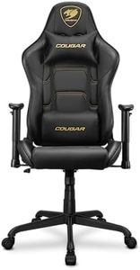 Cougar Armor Elite Royal Ergonomic and Comfortable Gaming Chair with Head and Lumbar Support, Steel Frame and Base, Reclining Backrest, Tilt Mechanism, Premium Breathable PVC Leather, 2D Armrest