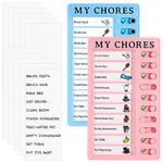 RosewineC 2pcs to Do List Chore Chart for Kids, Checklist Memo Board with 10 Blank Paper, Detachable Reusable Daily Schedule, Chore Chart Planner Board for Adults Kids Office Home