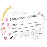 Pet Grooming Appointment Reminder Cards 2x3.5inch Paw Prints Appointment Business Cards Grooming Report Cards for Dog Grooming,Client Reminder, Vet Office, Hair Salon,Dental Office,Pet Care