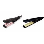 VEGA I-Wave Hair Waver, VHWR-01 & VEGA Classic Hair Crimper With Quick Heat Up & Ceramic Coated Plates, (VHCR-01), Black