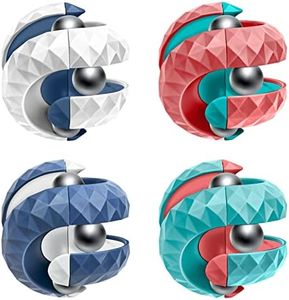 Orbiit Ball Toy, 4 Pack Fidget Toy Puzzle Ball Spinning Toy, Circuit Infinite Invert Change Puzzle Games Novelty Creative Stress Relieve Toys for Kids Children Adults (4, Blue/Green/Red/White)