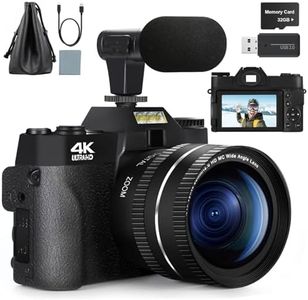 G-Anica Digital Cameras for Photography, 4K 48MP Video Camera, 16X Digital Zoom Vlogging Camera for YouTube, Travel Camera with 32GB SD Card and Wide Angle Lens Macro Lens