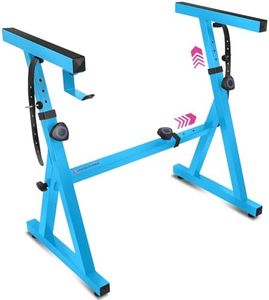 Liquid Stands Piano Keyboard Stand - Z Style Adjustable and Portable Heavy Duty Music Stand for Kids and Adults -Fits 54-88 Key Electric Pianos - Sturdy Musical Keyboard Stand (Light Blue)
