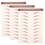 PATKAW 3 Sheets Eyebrow Tattoo Stickers 3D Eyebrow Transfers Stickers Peel Off Eyebrow Sticker for Eyebrow Grooming Shaping Light Brown