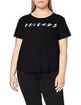 FRIENDS Women's Titles T-Shirt, Bla