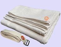 The Yogis 100% Organic Eco-Friendly Cotton Iyengar Yoga Blanket Pune yoga blanket, yoga props, yoga blanket thick, yoga blanket for restorative yoga - With Yoga Belt -