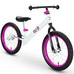 Bixe Aluminum Balance Bike for 5-9 Year Old Toddlers - 16 inch or 40.6 cm Wheels - No Pedal Kids' Training Bikes - Lightweight Bicycle for 5+ Boy or Girl - Pink