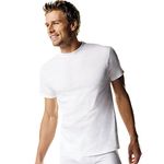Hanes Men's 6-Pack V-Neck T-Shirt, White, Medium