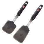 DI ORO Spatulas for Cooking - 315°C Heat-Resistant Fish Slice for Non Stick Pans - BPA Free Silicone Spatulas Set for Cooking - 2-Piece Spatulas & Turners for Eggs - Dishwasher Safe Kitchen Utensils