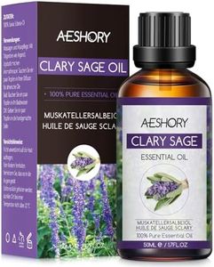 AESHORY Aceite Esencial de Salvia 50ml, Aceite de Salvia de Grado Terapéutico, 100% Naturales Puros Aceites Esenciales de Aromaterapia para Humidificador Difusores, Masaje, Cuidado de la Piel