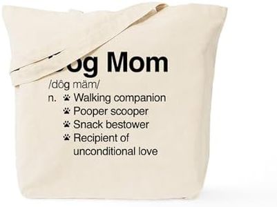 CafePress Dog Mom Tote Bag Natural Canvas Tote Bag, Reusable Shopping Bag