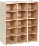 Streamline 15 Cubby Tray Storage Cabinet, 5x3, Classroom Furniture, Natural