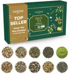 VAHDAM, Assorted Green Tea Loose Leaf Tea Sampler (10 Flavours, 50+ Servings) Exotic Green Tea Blends from Himalayas with 100% Natural Ingredients | Loose Tea Gift Set