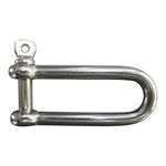 Long D-Shackles - Stainless Steel A4-Marine Grade (316) - M10 - Pack of 1