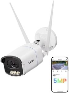 ZOSI 5MP 3K per Esterna WiFi Telecamera di Sorveglianza di Sicurezza, Rilevamento Persone & Allarme, Visione Notturna a Colori, Apertura F1,0, Rilevamento Intelligenza Persone/Veicolo