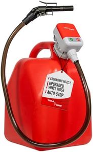 TERA PUMP Second Gen. TERAPUMP TRFA01 - No More Gas Can Lifting/Fuel Transfer Pump Fitting Numerous Gas Cans (Advanced Auto-Stop Funtion and Flexible in and Out Take Hose)