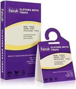 Faicuk Clothes Moth Traps with Pheromone Attractant for Closet and Carpet (6 Pack)