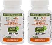 Lane Innovative - Kefiran, Vegetable Capsules, Kefir Nutrient + 50 Billion Active Probiotic Cultures, Supports Optimal Digestive Health (60 Servings) | 2-Pack