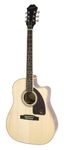 Epiphone Aj-220Sce Acoustic Electric Guitar, Natural - Mahogany Wood