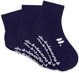 doublesoul Men & Women 3 Pack Quarter Socks, Organic Cotton