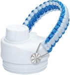 Chug Cap for YETI Lid Replacement - Reflective Paracord Handle Spout Lid for YETI Top Accessories 12 18 26 36 64 oz, Detachable Gasket & Handle(Reversible) - White