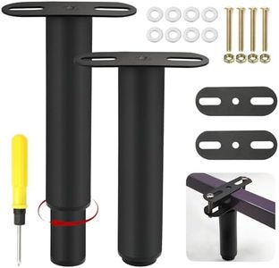 2 Patas Patas De Soporte del Marco De La Cama En Forma De T con Destornillador 18-33Cm Patas Ajustables para Cama, Patas Soporte para Marco Cama, Patas De Cama para Gabinete, Marco De Repuesto