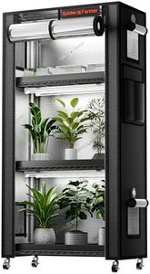 Spider Farmer Support pour plantes 2025 avec lampes de culture, étagère à 4 niveaux avec 6 lampes DEL à spectre complet de 0,6 m et tente de culture, pour semences de légumes, serre de croissance de