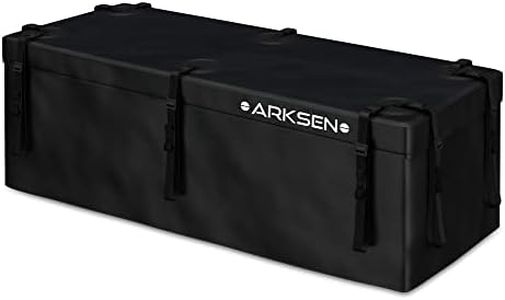 ARKSEN Hitch Cargo Carrier Bag for 24" x 60" Baskets Waterproof 18.8 Cubic Feet Large Capacity Luggage Storage (58" L x 24" W x 24" H) for Car Truck SUV RV or Trailer