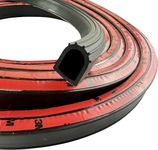 Moyishi D Shape Door Rubber Seal Strip,1" RV Slide Out Seal Self-Adhesive EPDM Rubber, Weather Stripping for Fill Gaps,Apply to Car,Truck,RV,Boat and Home Application (36 Feet)