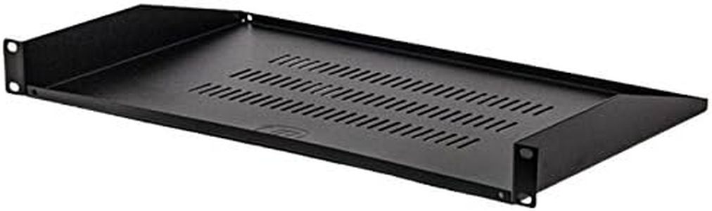 NavePoint Cantilever Server Shelf Vented Shelves Rack Mount 19 Inch 1U Black 10.5 Inches 270mm deep