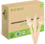 Wooden Cutlery Set Disposable, 300P