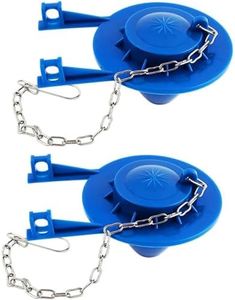 Hygie Rinse 2 Packs Toilet Flapper 2 Inch, Universal Toilet Flapper Replacement for American Standard Toilets, Toilet Tank Repair Kit Rubber Flapper Replacement with Flapper Chain