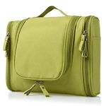 PETRICE Toiletry Bag for Women Makeup Pouch Waterproof Shower Wash Bag Cosmetic Organizer Case Travel Kit Pack with Hook (Green) 27.9 x 11.4 x 22.9 cm