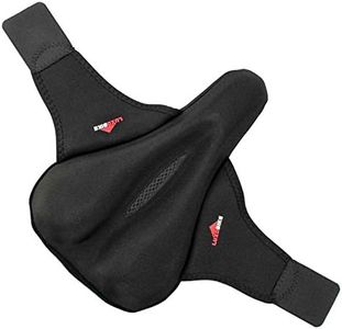 LuxoBike Gel Bike Seat Cover Padded Bicycle Seat Covers for Men - Comfort Extra Soft Padded Gel Bicycle Seat Pad - Spin Bike Seat Cushion Pads - Cycling, Spinning Class, Exercise Bike Stationary Cycle