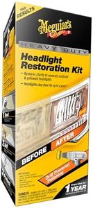 Meguiar's Heavy Duty Headlight Restoration Kit, Car Headlight Cleaner and Restorer