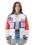 The Souled Store Official Looney Tunes: Baseball Bugs Women and Girls Long Sleeve Button Front Oversized Fit Varsity Jackets